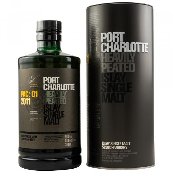 Port Charlotte PAC: 01 2011 Heavily Peated 9 Jahre  56,1% vol. 0,7l